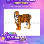 Free Orange Tiger Free Fierce Roar Disney Crossing Free SVG - Instant Download