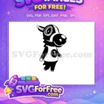 Free Black-White Smiling Free Number-1 Animal Crossing Disney Free SVG - Instant Download