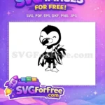 Free Happy Dodo Free Black White Animal Crossing Disney Free SVG - Instant Download