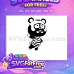 Free Nook Waving Free Monochrome Animal Crossing Disney Free SVG - Instant Download
