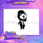 Free Black-Dog Free Checkered Scarf Animal Crossing Disney Free SVG - Instant Download