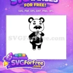 Free Stern Grizzly Free Formal Animal Crossing Disney Free SVG - Instant Download