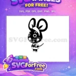 Free Smiling Black Mouse Free Vest AC Disney Free SVG - Instant Download