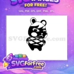 Free Stylized Black Cub Free Crisscross Pattern Animal Crossing Disney Free SVG - Instant Download