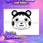 Free Happy Black Free Bear Animal Crossing Disney Free SVG - Instant Download