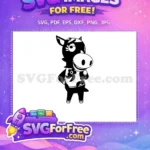 Free Winking Roscoe Flower Shirt Free Mischievous Animal Crossing Disney Free SVG - Instant Download