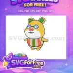 Free Happy Clay Free Blue Glasses Animal Crossing Disney Free SVG - Instant Download