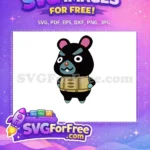 Free Grumpy Grizzly Free Tan Vest Animal Crossing Free SVG - Instant Download