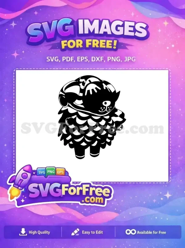 A unique free ram vector design, featuring bold black and white art, ideal for crafters and designers. Enjoy this free download!