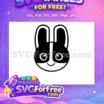 Free Black White Free Bunny Animal Crossing Disney Free SVG - Instant Download
