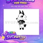 Free Thoughtful Black White Wolf Free Snowflake Sweater Animal Crossing Free SVG - Instant Download
