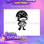 Free cute black white frog Free floral shirt Animal Crossing Free SVG - Instant Download