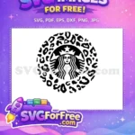 Free Starbucks Siren Free Black White Leopard Animal Crossing Disney Free SVG - Instant Download