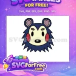 Free Blue Hedgehog Free Red Cheeks Animal Crossing Disney Free SVG - Instant Download