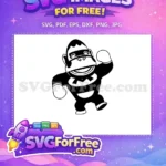 Free Confident Gorilla Free Masked Pumping Fist Animal Crossing Disney Free SVG - Instant Download