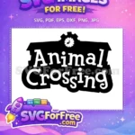 Free Black Logo Free Clock Animal Crossing Disney Free SVG - Instant Download