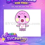 Free Pink Octopus Free Polka Dot Dress Animal Crossing Disney Free SVG - Instant Download