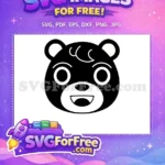Free Joyful Black Face Free Big Smile Animal Crossing Disney Free SVG - Instant Download