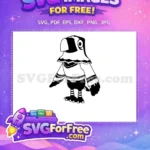 Free Black White Bird Free Striped Attire Animal Crossing Disney Free SVG - Instant Download