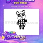 Free Cheerful Panda Free Argyle Sweater Animal Crossing Disney Free SVG - Instant Download