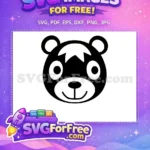 Free smiling black bear Free spiky hair Animal Crossing Disney Free SVG - Instant Download