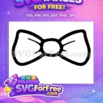 Free Elegant Black Bow Free Simple Accessory Animal Crossing Disney Free SVG - Instant Download