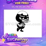 Free Monochrome Grumpy Duck Free Detailed Silhouette Animal Crossing Disney Free SVG - Instant Download