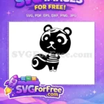 Free Pancetti Skunk Free Striped Shirt Animal Crossing Disney Free SVG - Instant Download