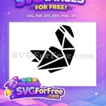 Free Geometric Black Swan Free Abstract Modern Design Animal Doodle Free SVG - Instant Download
