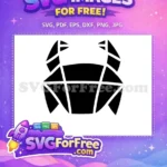 Free Geometric Black Crab Free Abstract Marine Doodle Ocean Creature Free SVG - Instant Download