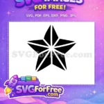 Free Black Star Free Geometric Shape Animal Doodle Free SVG - Instant Download