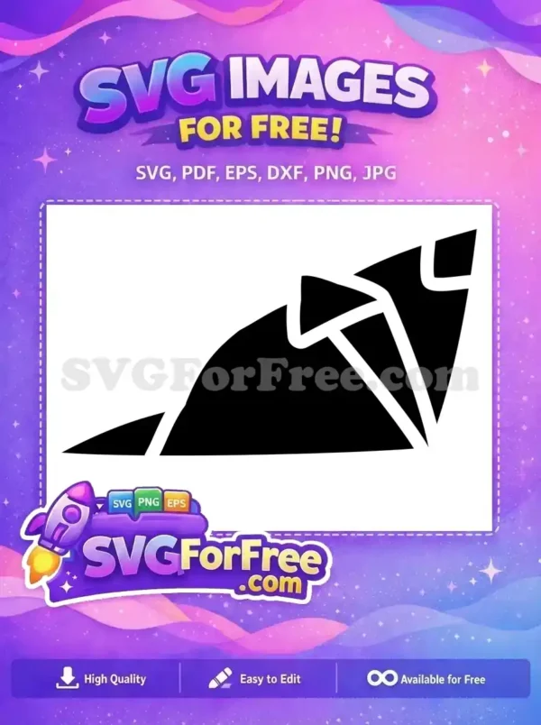 A striking free abstract geometric design with bold black shapes and crisp white lines. Download this free SVG vector now!