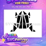 Free Abstract Black Frog Free Geometric Doodle Art Animal Free SVG - Instant Download