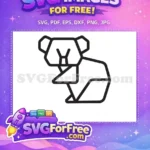 Free Cute Koala Free Outline Doodle Wildlife Art Free SVG - Instant Download