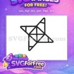 Free Abstract Starfish Free Geometric Animal Doodle Black Line Art Free SVG - Instant Download