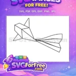 Free Geometric Fish Free Outline Doodle Simple Animal Free SVG - Instant Download