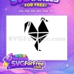 Free Geometric Black Free Rooster Doodle Barnyard Animal Free SVG - Instant Download