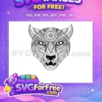 Free Intricate Cheetah Free Zentangle Pattern Doodle Free SVG - Instant Download