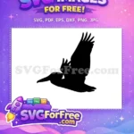 Free Flying Pelican Free Majestic Bird Nature Wildlife Free SVG - Instant Download