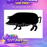 Free Black Boar Free Powerful Pig Wildlife Free SVG - Instant Download