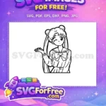 Free Anime Eyes Free Cute Chibi Sailor Moon Free SVG - Instant Download