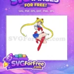 Free Winking Peace Sign Free Red Boots Sailor Moon Free SVG - Instant Download