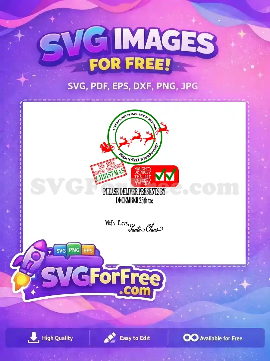 Free Santa Claus Sleigh Free Reindeer List Christmas Free SVG
