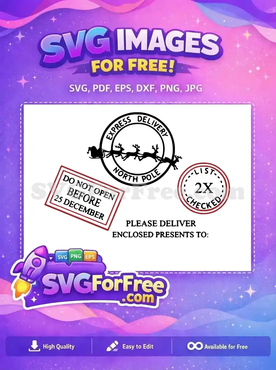 Free Express Delivery Free North Pole Santa Free SVG
