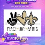 Free Peace Sign Free Heart Icon Saints Free SVG - Instant Download
