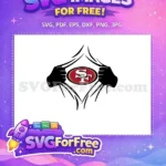 Free Ripped Shirt Free San Francisco 49ers Super Hero Free SVG - Instant Download