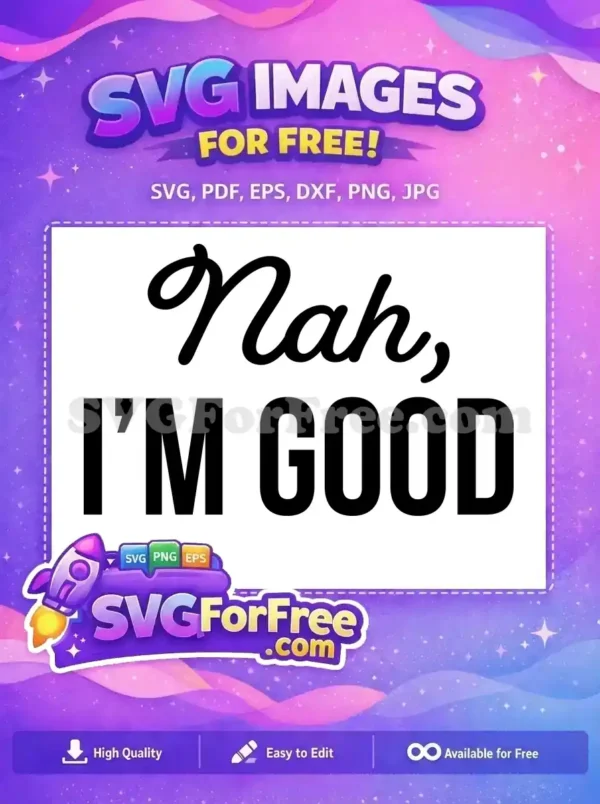 Free Sarcastic Nah Free Bold Letters Sarcastic Free SVG