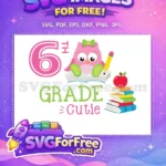 Free Pink Owl Pencil Free Sixth Grade Cutie Free SVG - Instant Download
