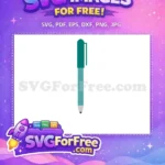 Free Teal Marker Free School Supplies School Quotes Free SVG - Instant Download