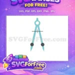 Free Light Blue Compass Free School Geometry Free SVG - Instant Download